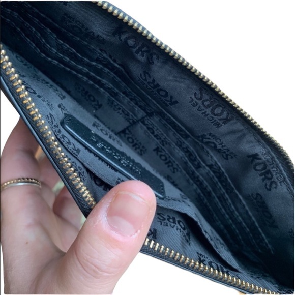 Snake Skin/Suede & Leather MK Wristlet - Picture 6 of 10